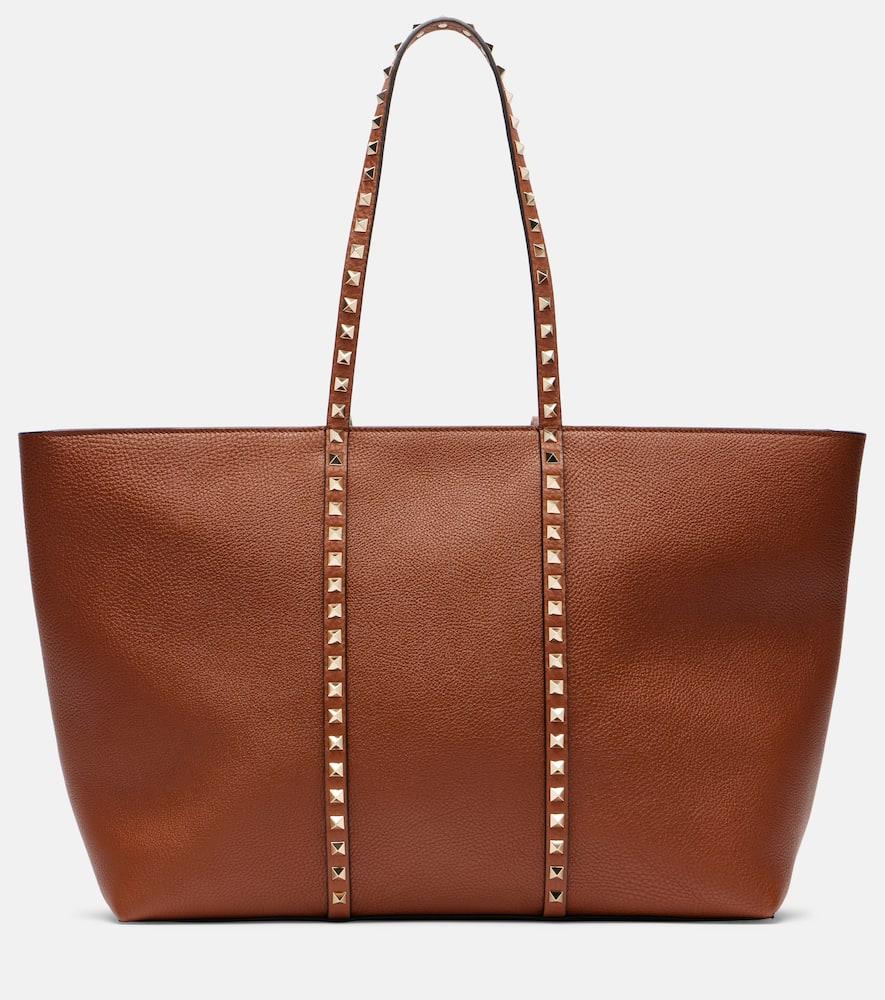 valentino garavani rockstud leather tote bag