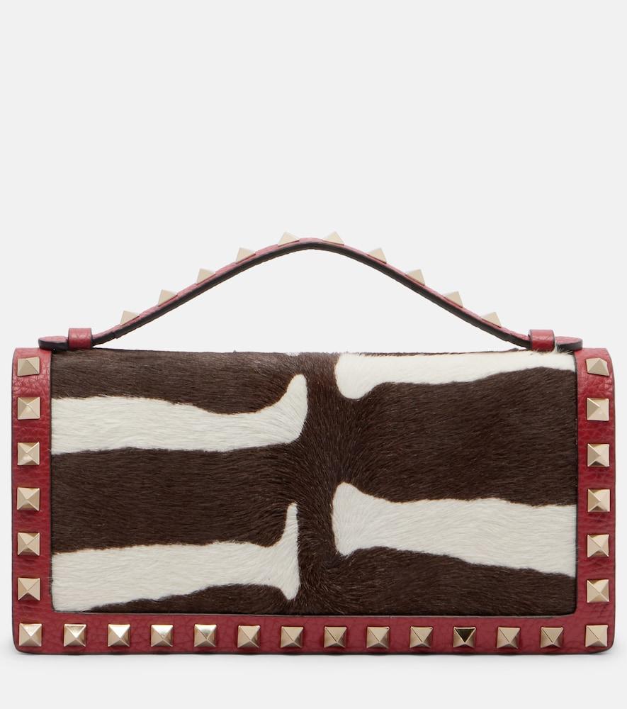 valentino garavani rockstud mini calf hair crossbody bag
