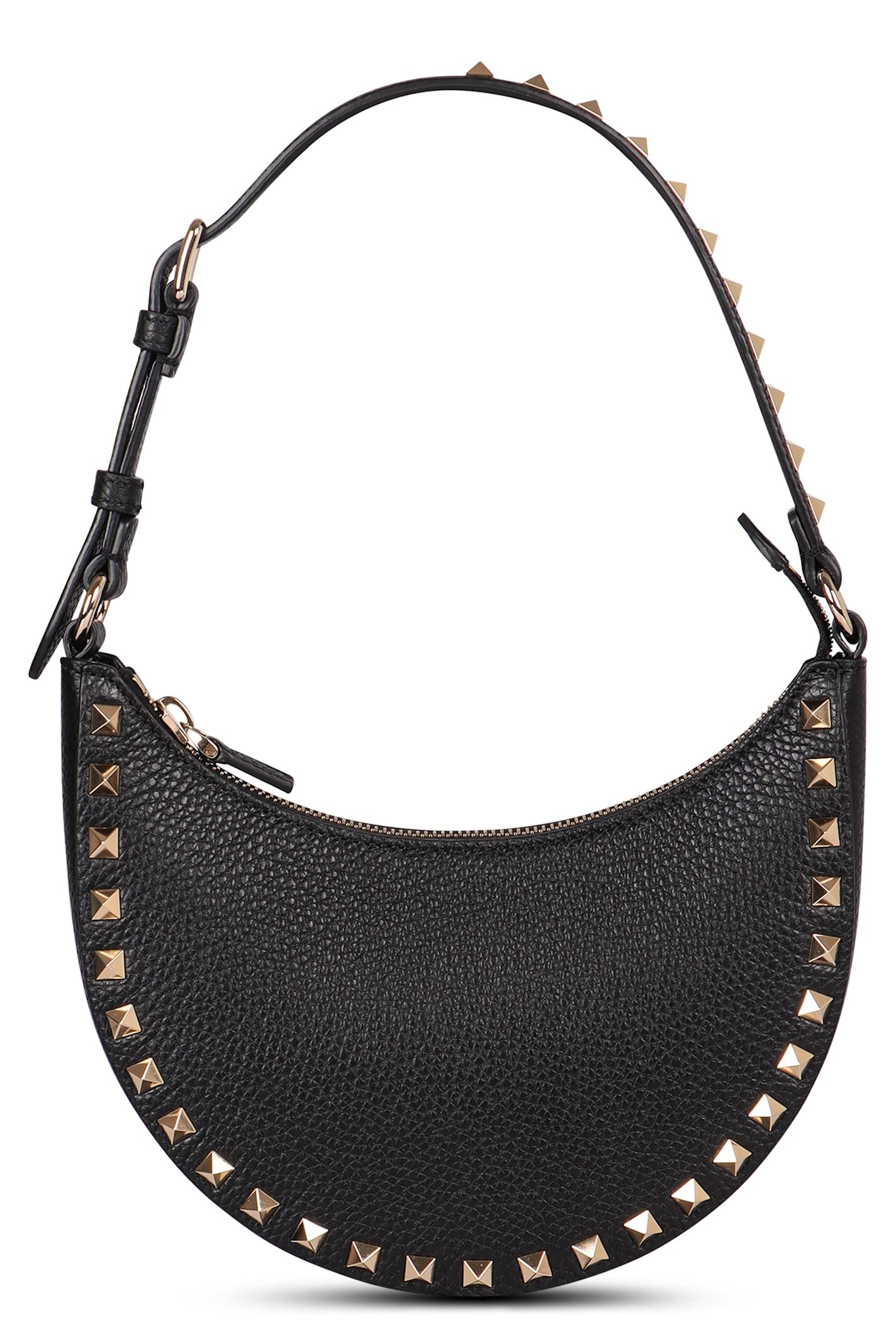 valentino garavani rockstud mini leather hobo bag