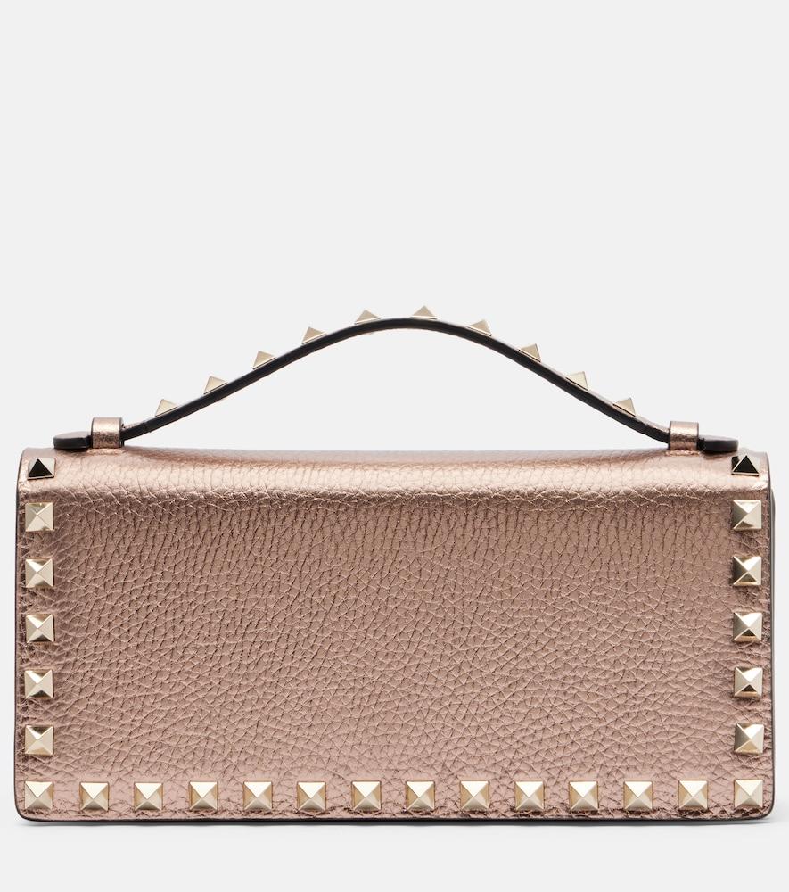 valentino garavani rockstud mini metallic leather crossbody bag