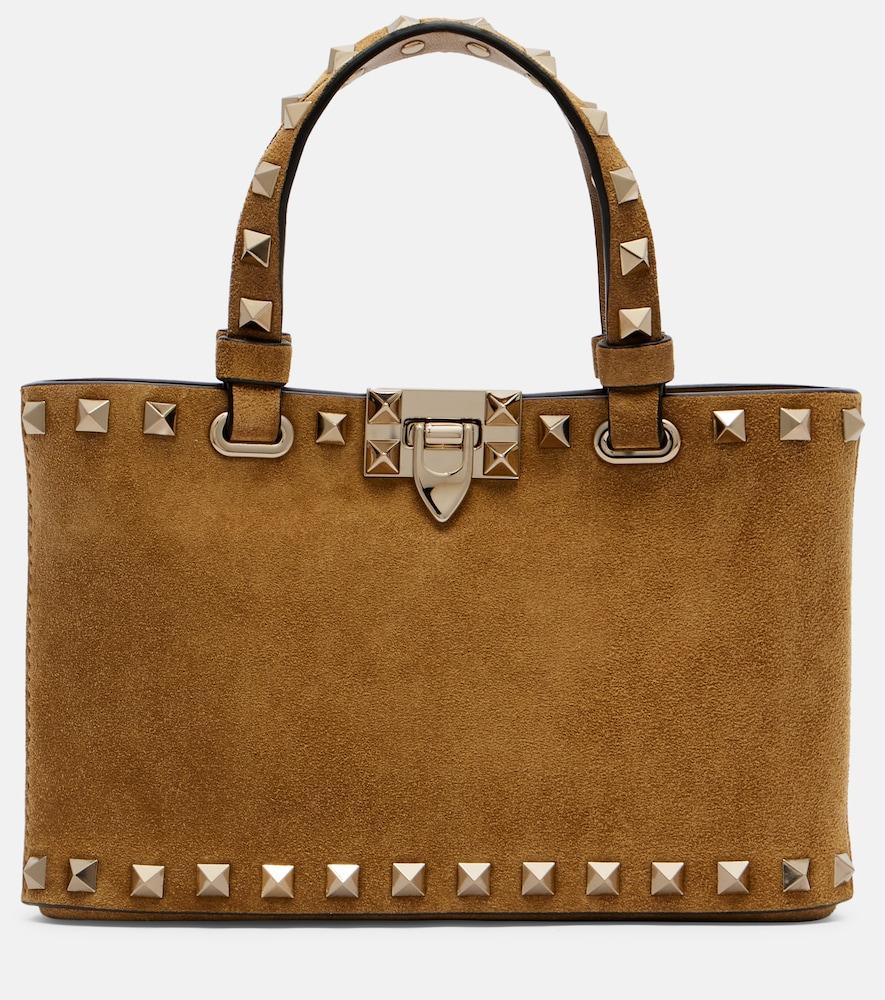 valentino garavani rockstud mini suede tote bag