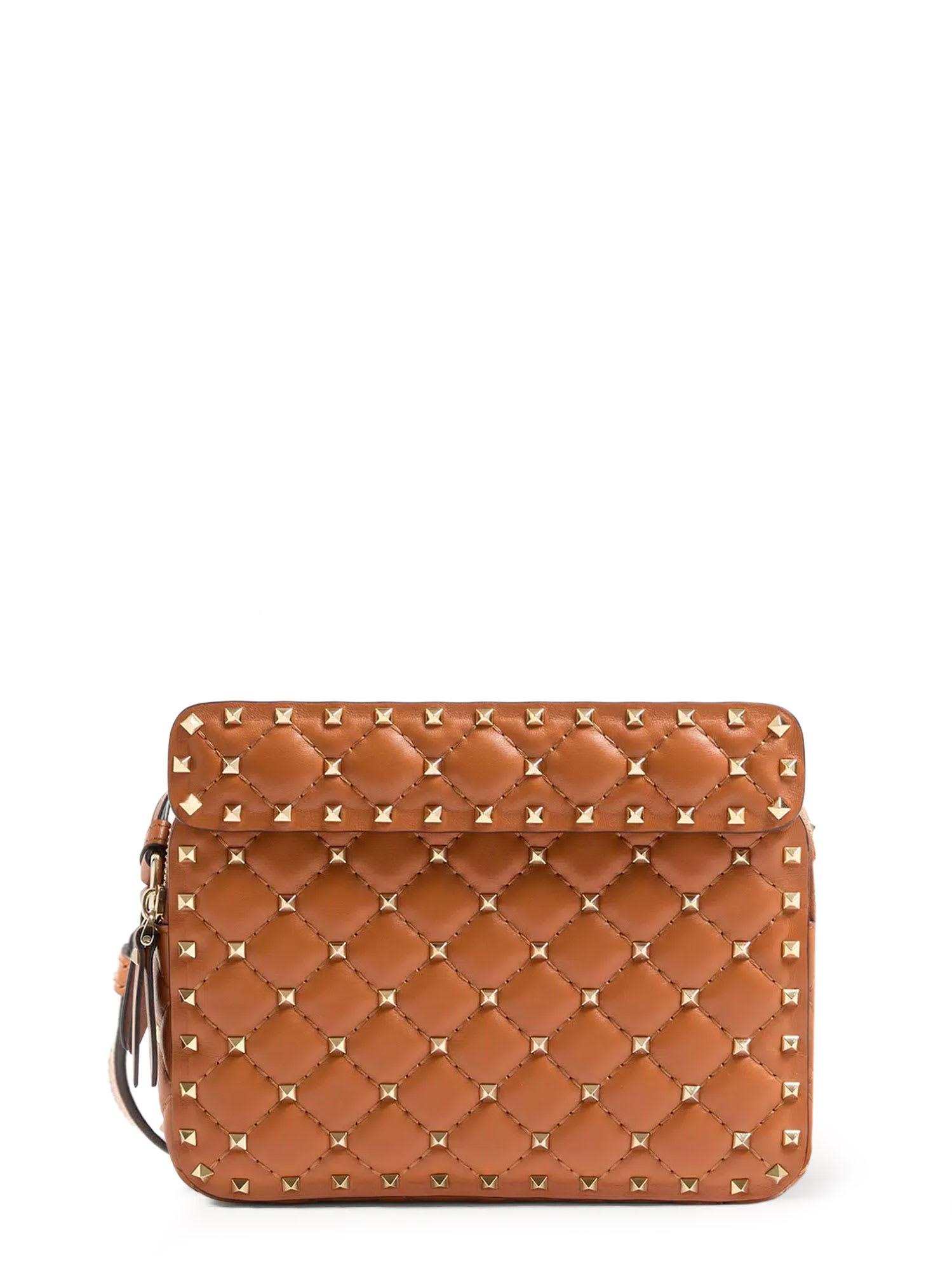 valentino garavani rockstud spike leather shoulder bag