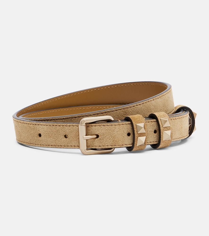 valentino garavani rockstud suede belt