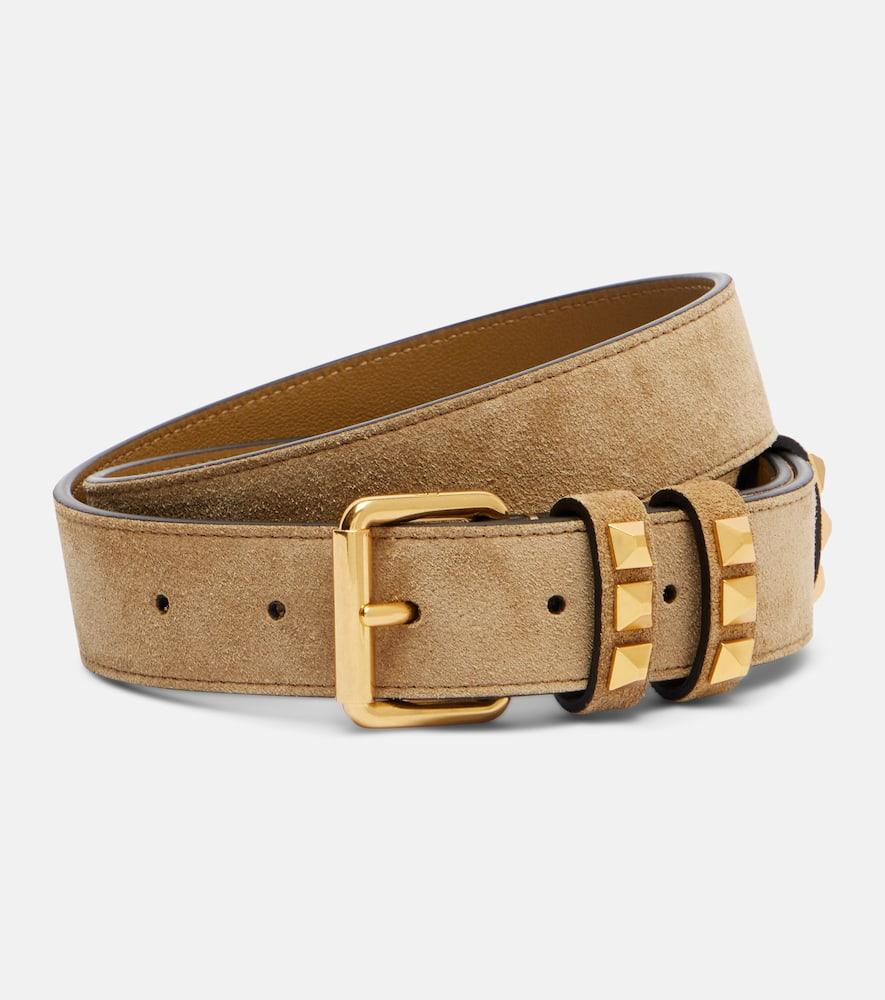 valentino garavani rockstud suede belt