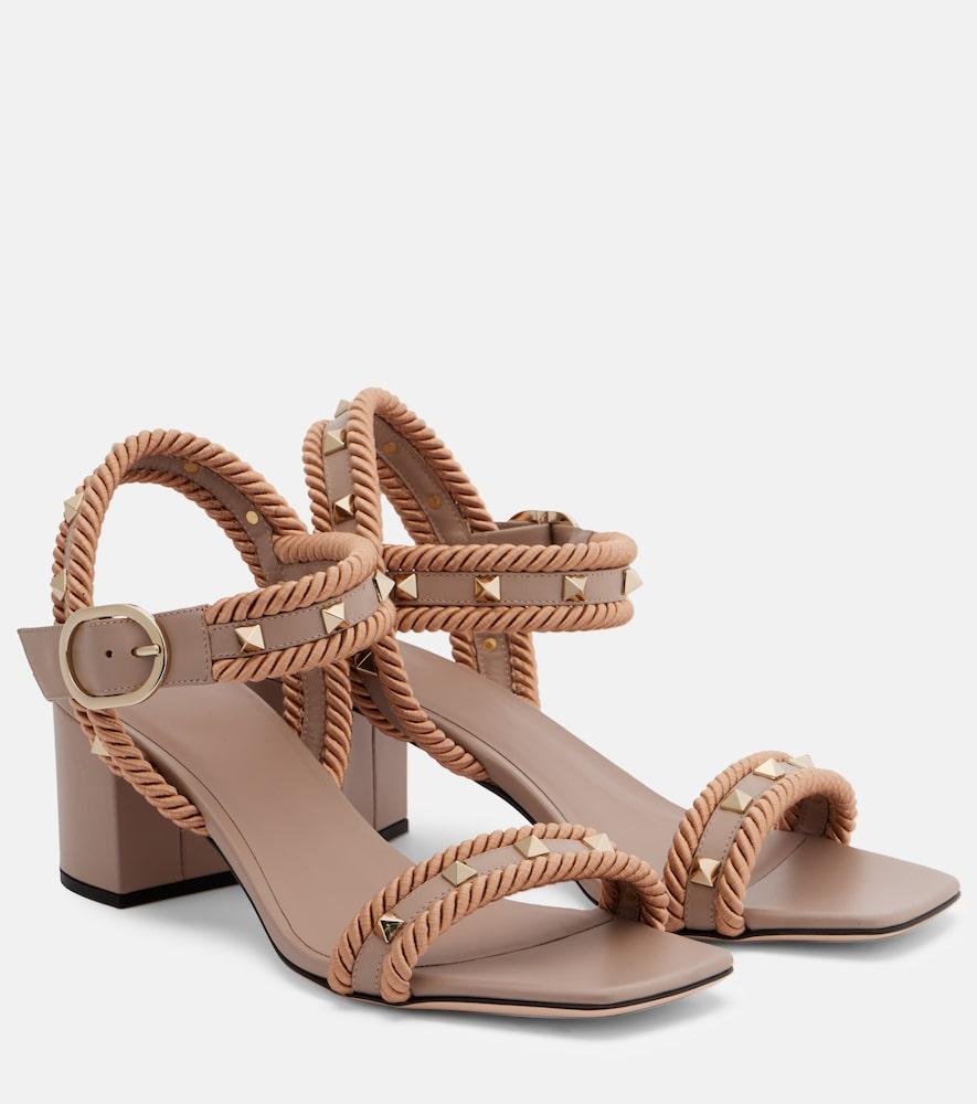 valentino garavani rockstud torchon 60 leather sandals