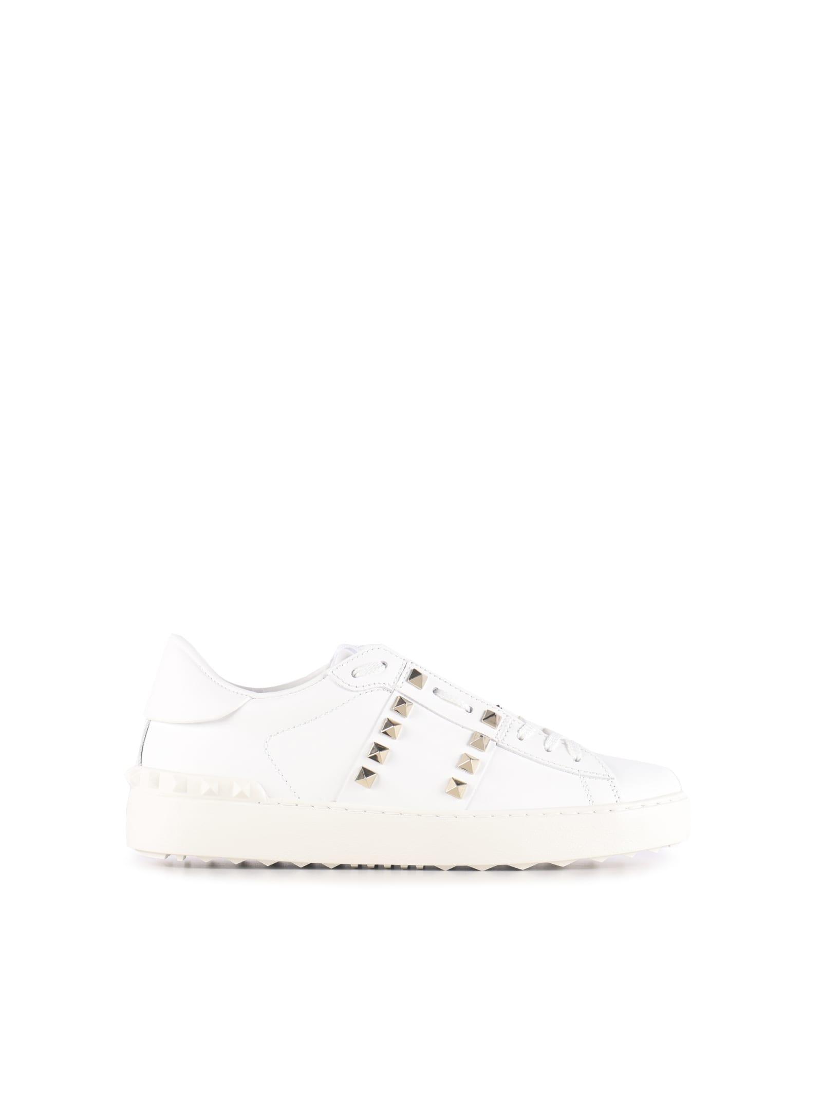 valentino garavani rockstud untitled calfskin sneaker