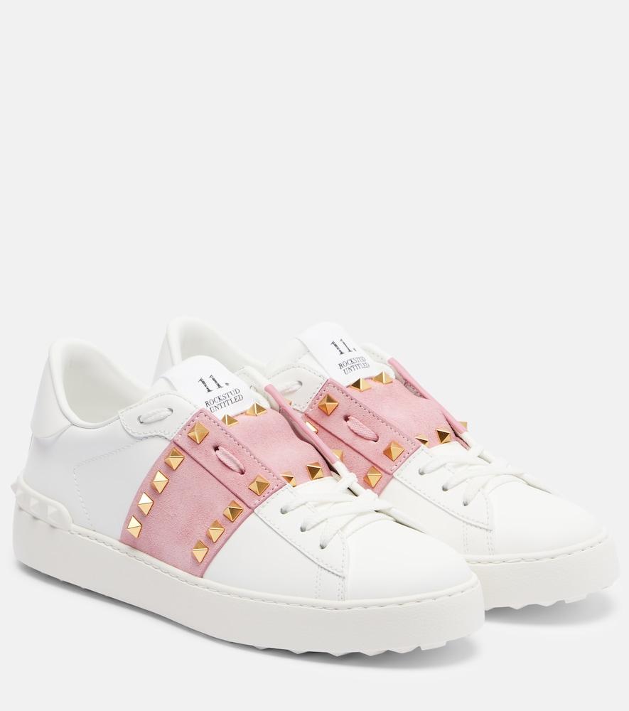 valentino garavani rockstud untitled leather sneakers