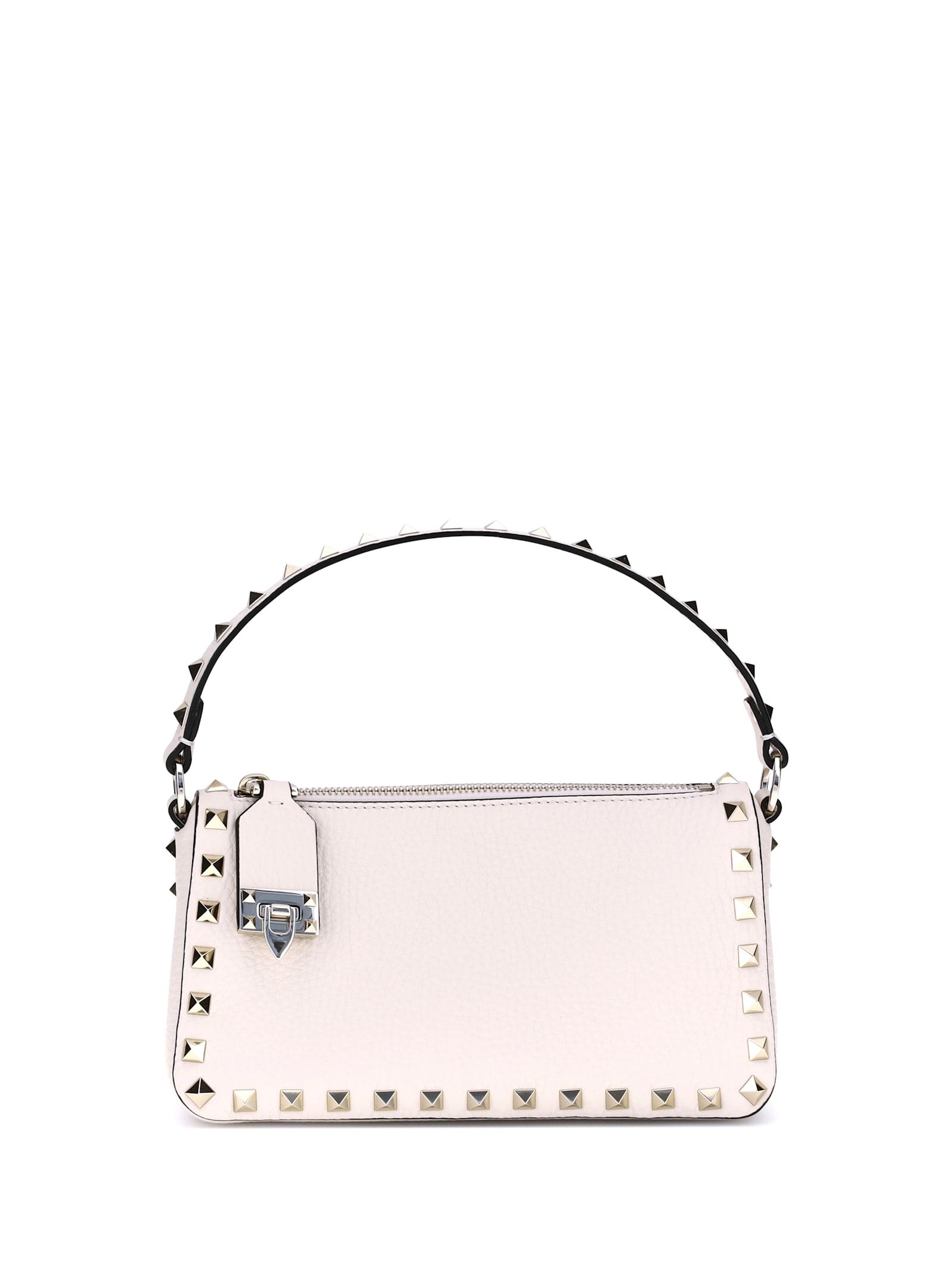 valentino garavani rockstud zip-up shoulder bag
