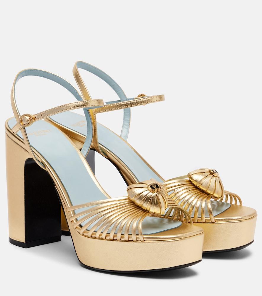 valentino garavani royal 115 leather platform sandals