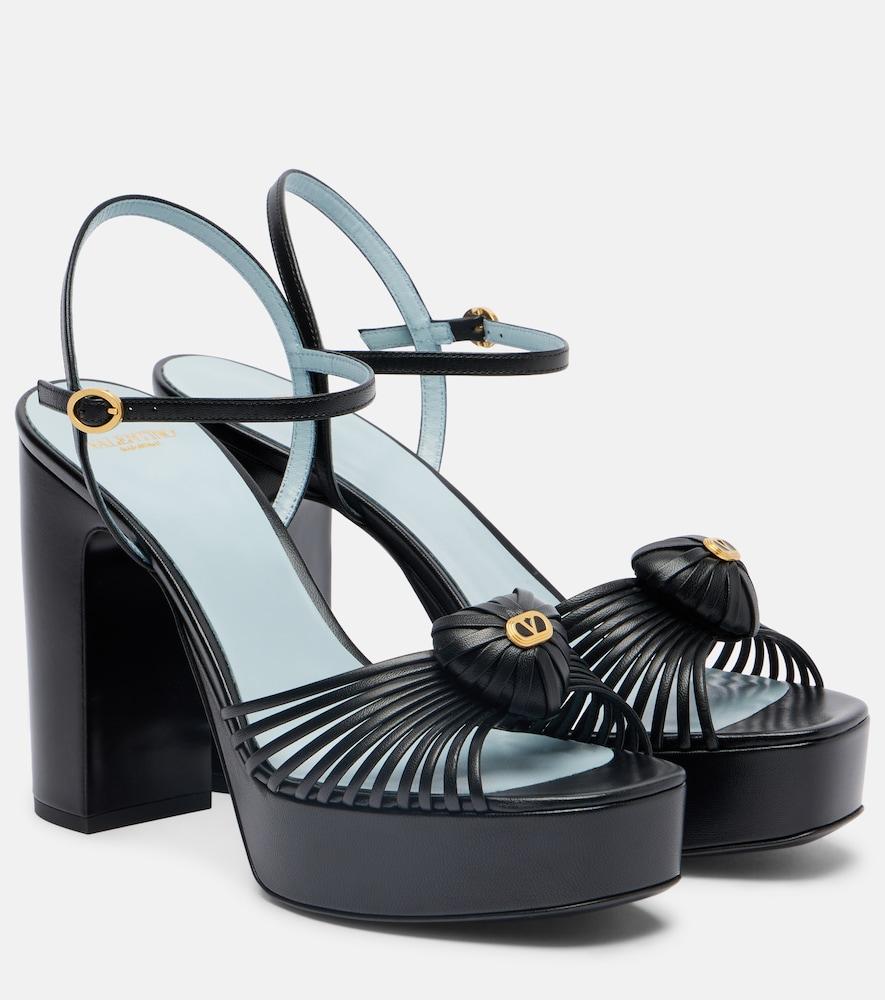 valentino garavani royal vlogo 115 leather platform sandals