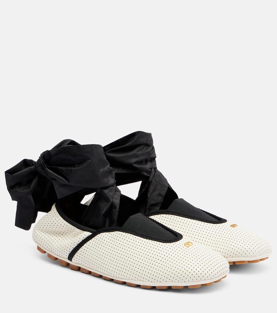 valentino garavani rythmika perforated leather ballet flats