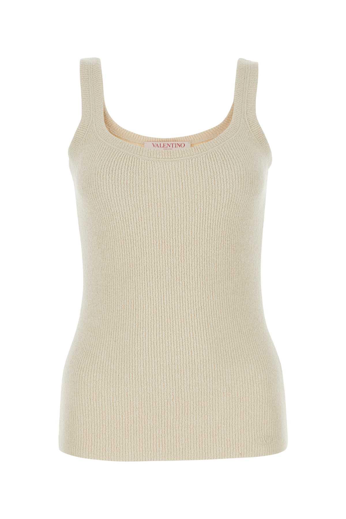 valentino garavani sand silk tank top