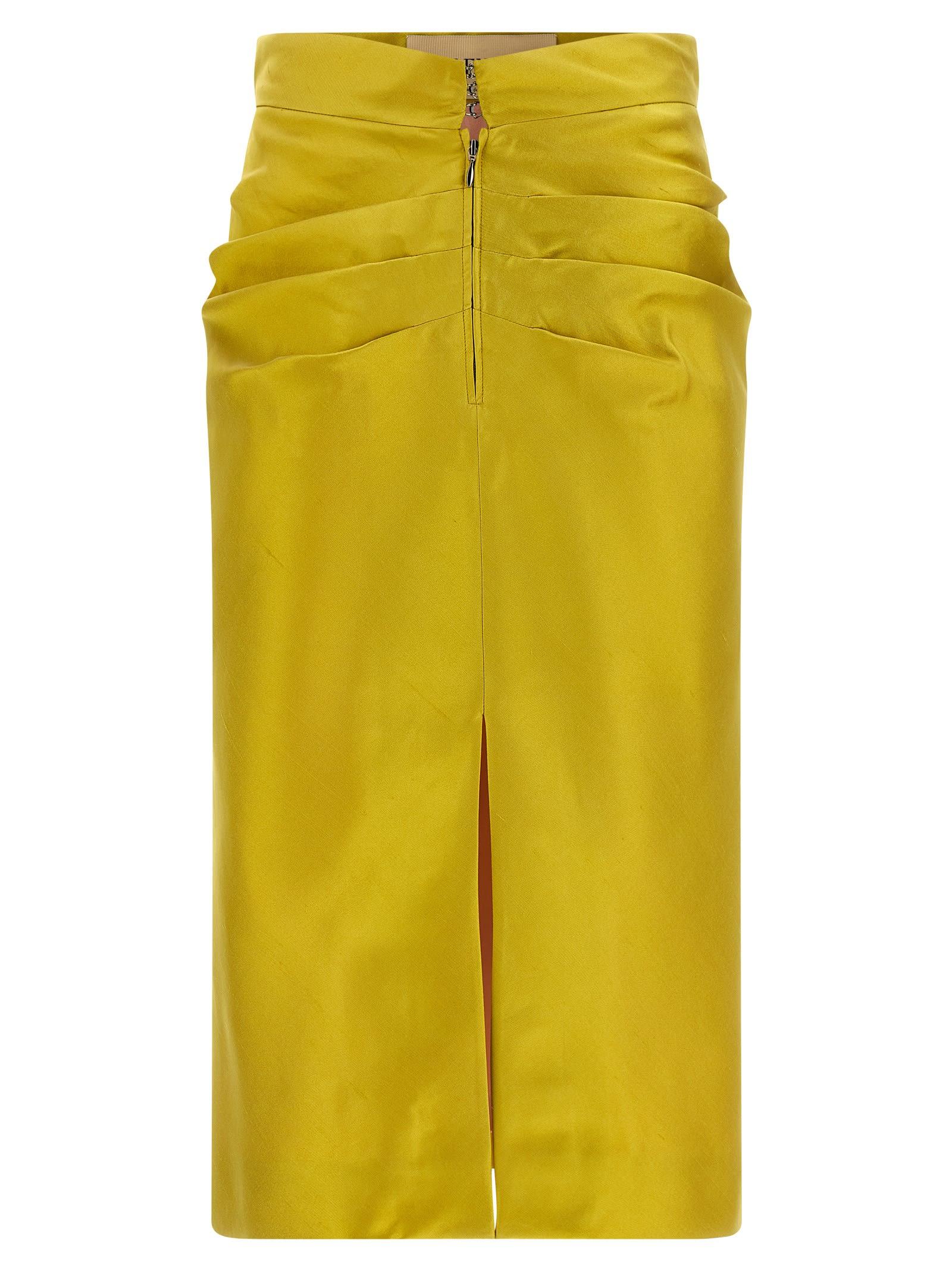 valentino garavani shantung silk skirt