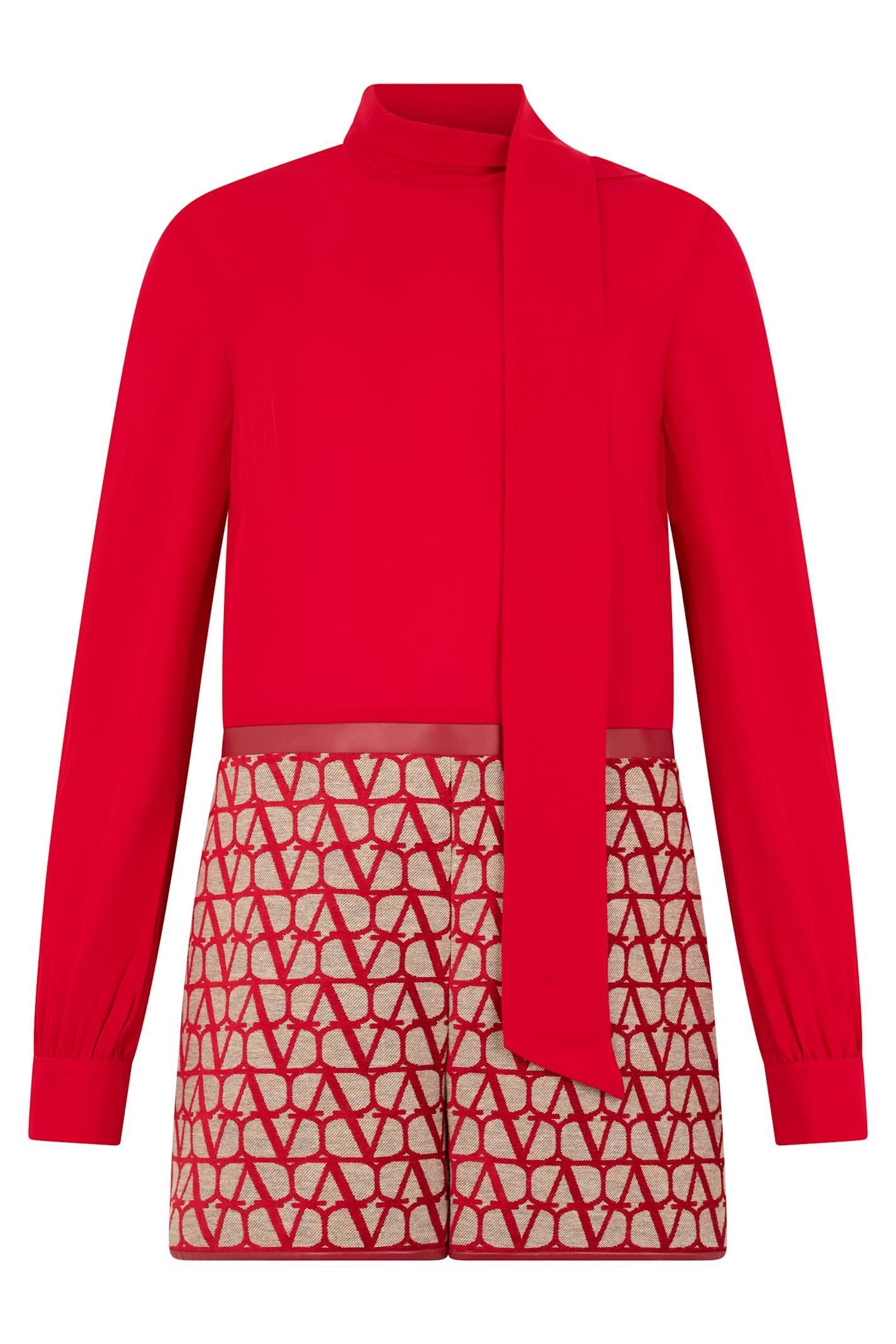 valentino garavani short silk jumpsuit