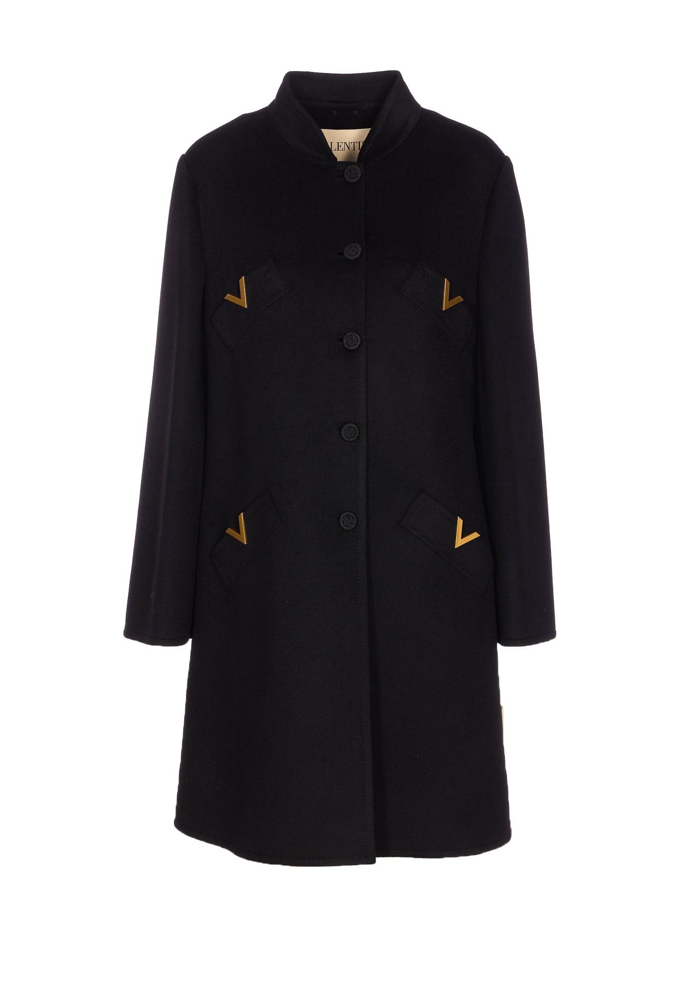 valentino garavani solid compact drap coat