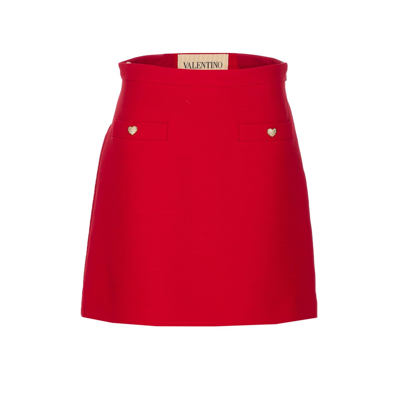 valentino garavani solid skirt