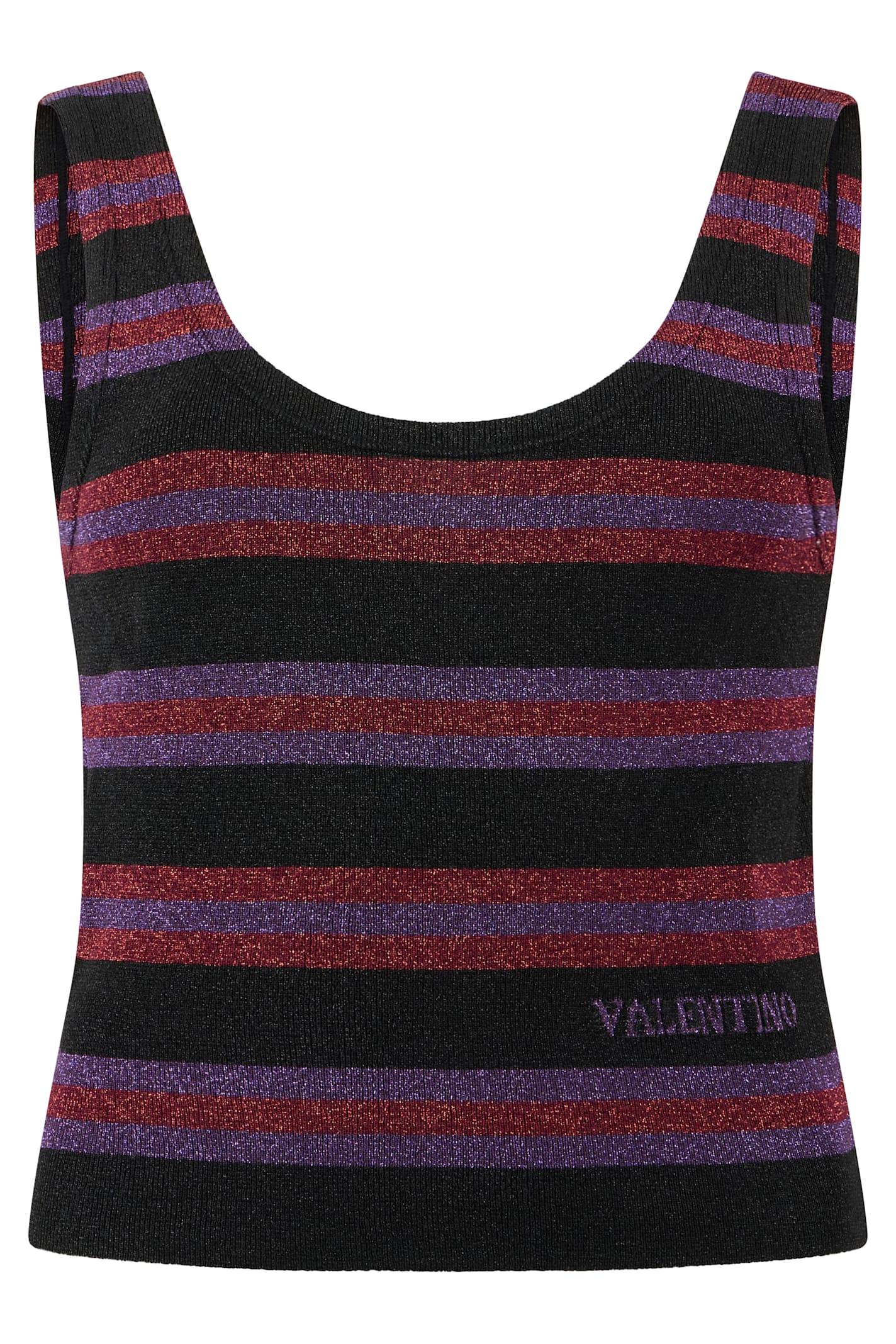 valentino garavani striped knit top