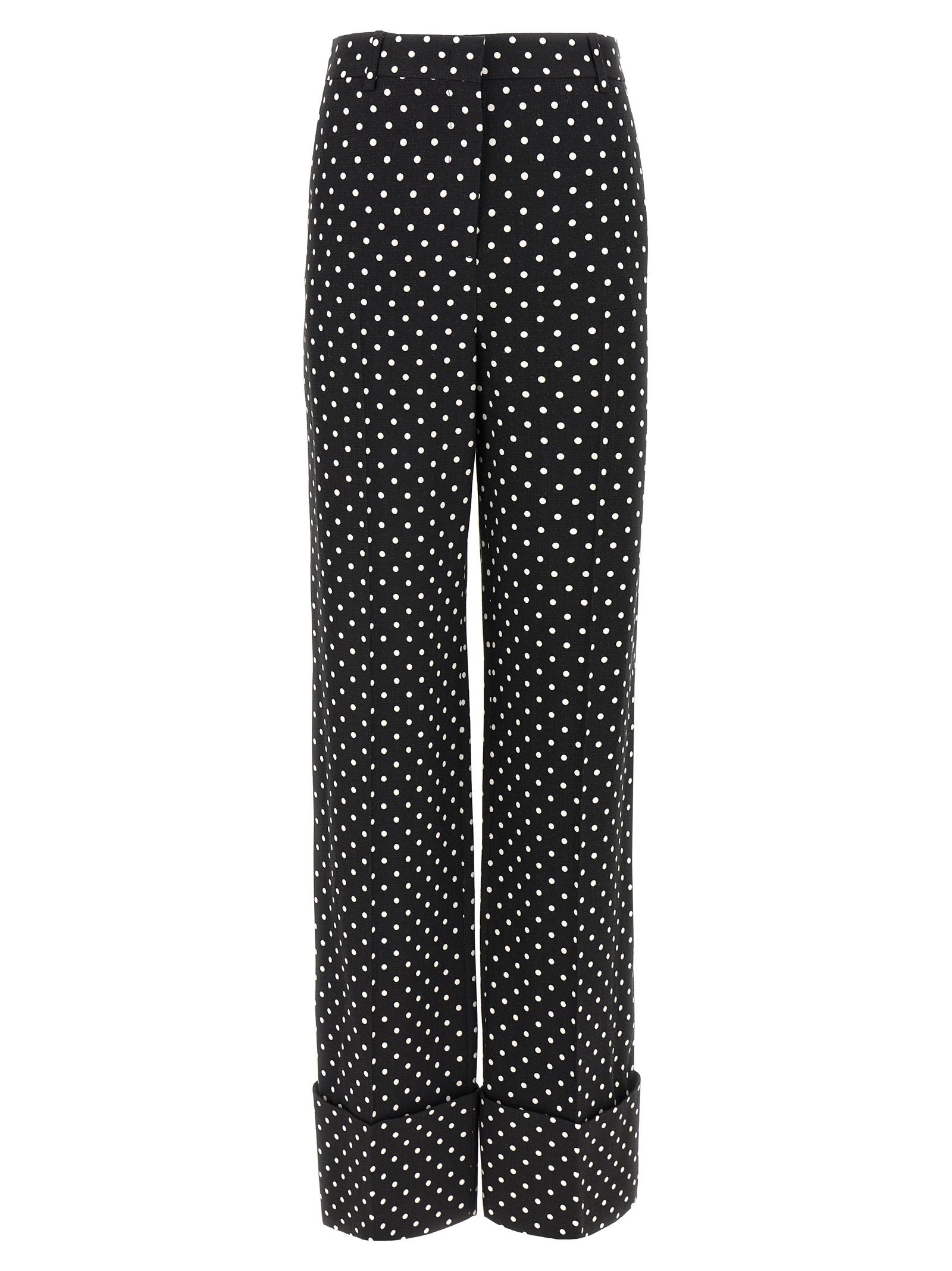 valentino garavani supergran pants white/black viscose - women