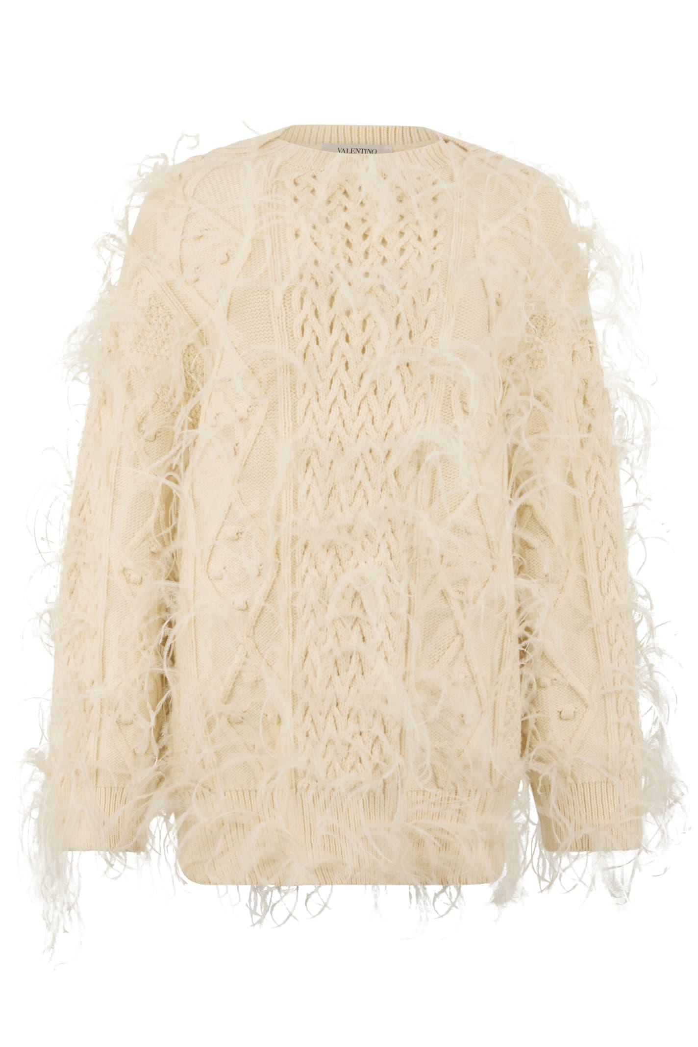 valentino garavani sweater with crew neck in virgin wool