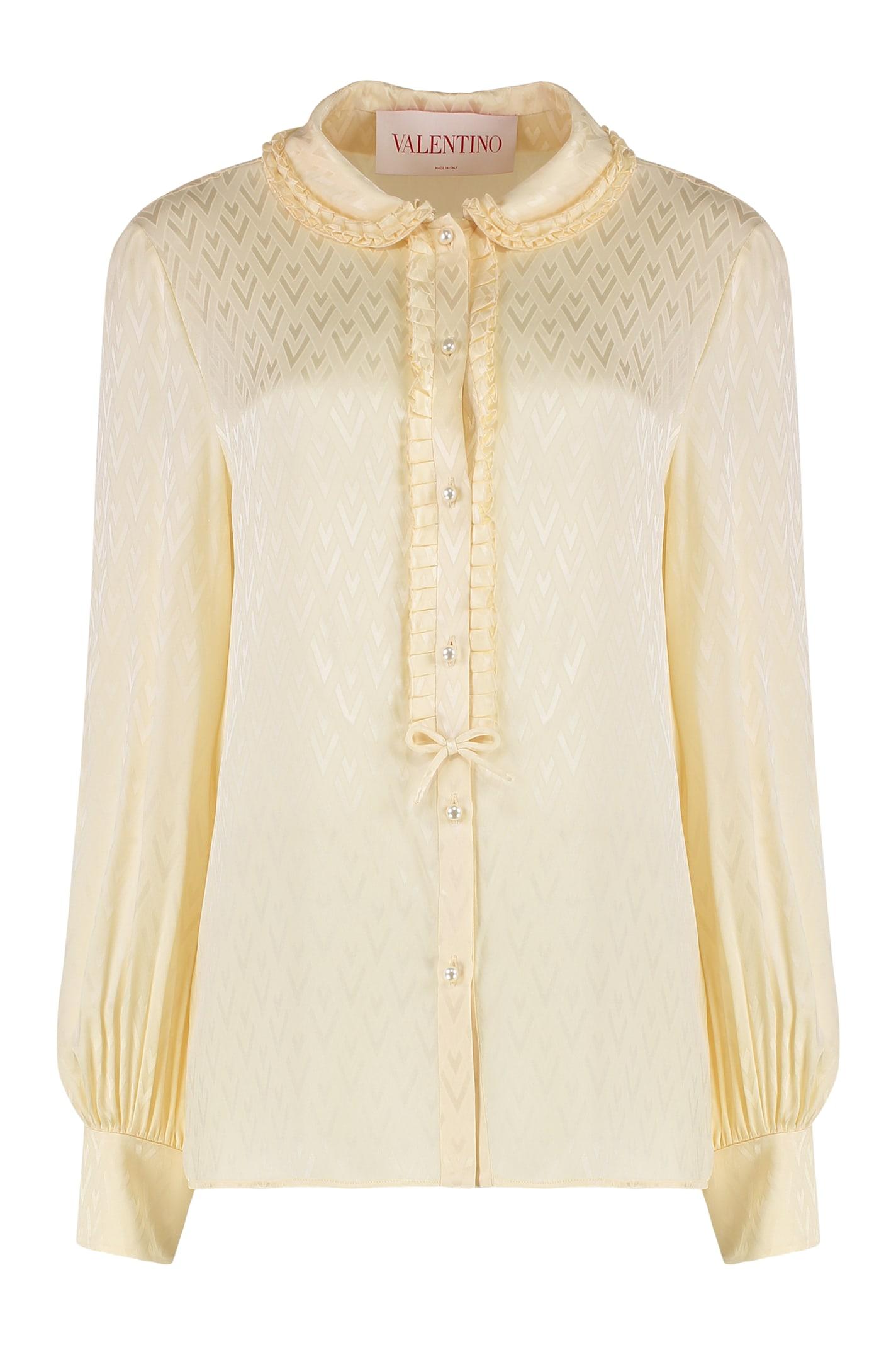 valentino garavani toute la v silk shirt