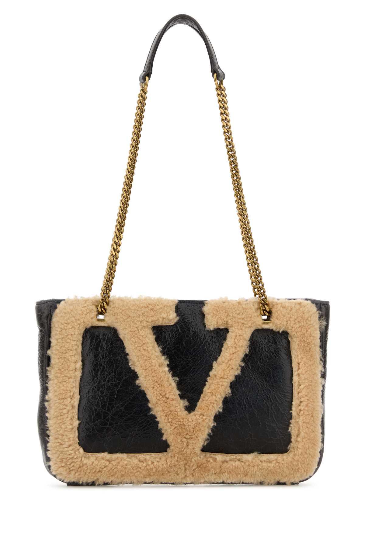 valentino garavani two-tone leather viva superstar shoulder bag