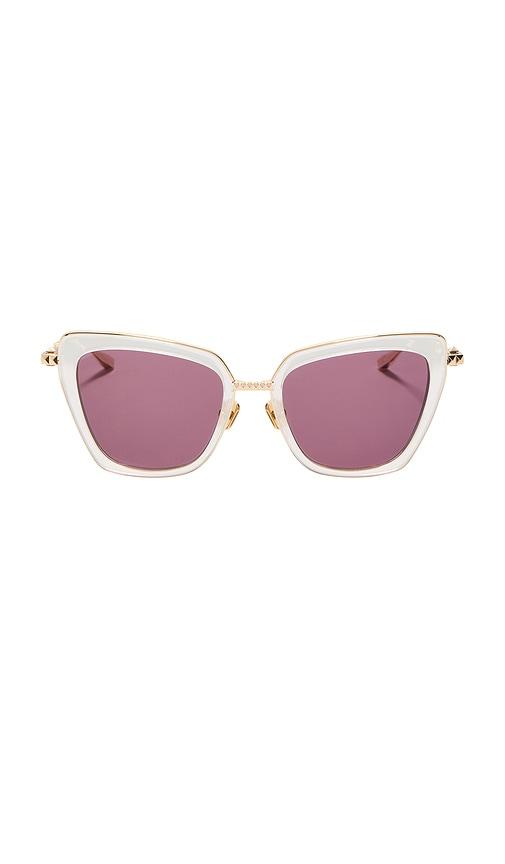 valentino garavani v-daydream ii sunglasses in white.