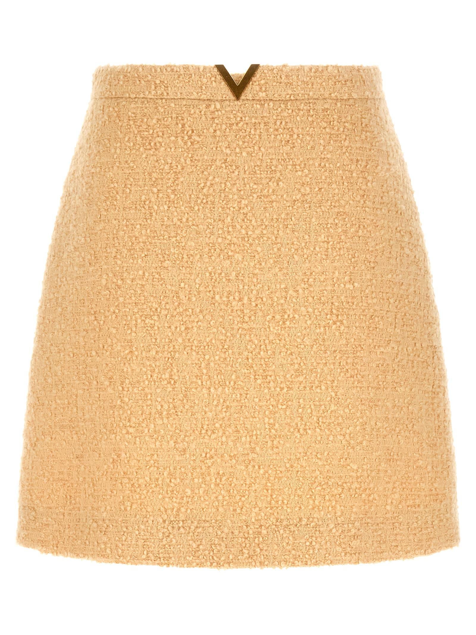valentino garavani v gold skirt