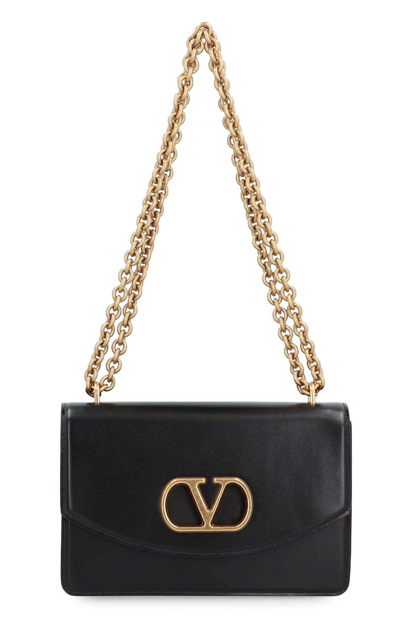 valentino garavani vain leather shoulder bag