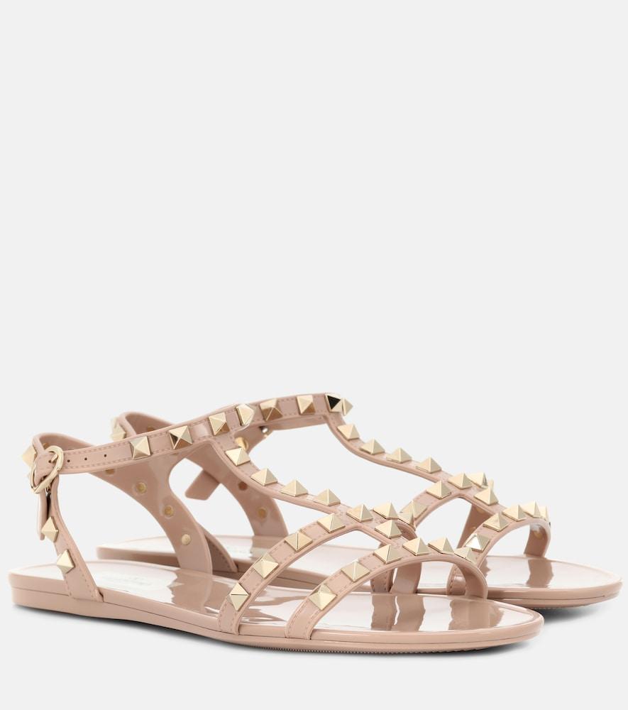 valentino garavani valentino garavani rockstud jelly sandals