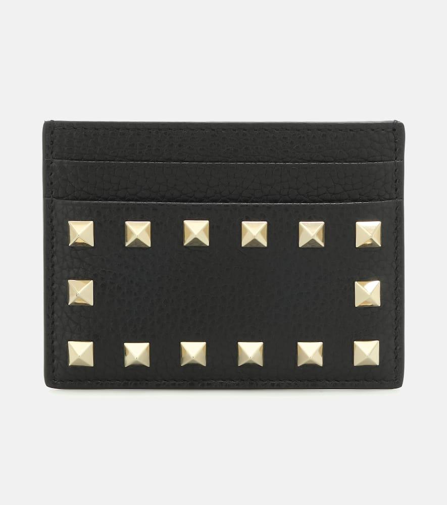 valentino garavani valentino garavani rockstud leather card holder