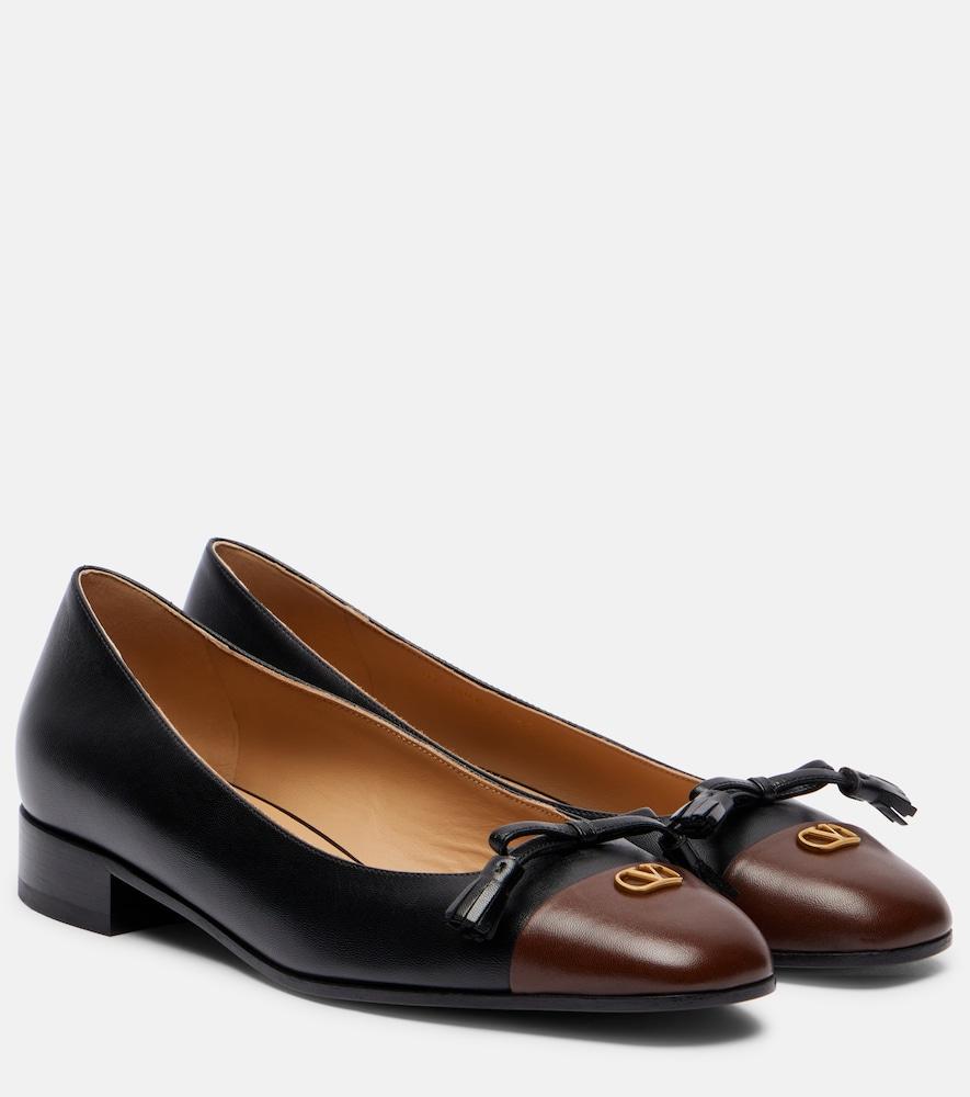 valentino garavani valet du roi leather ballet flats