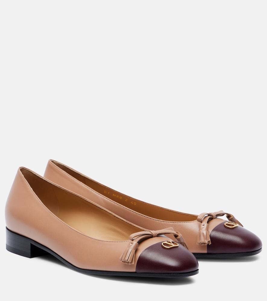 valentino garavani valet du roi leather ballet flats