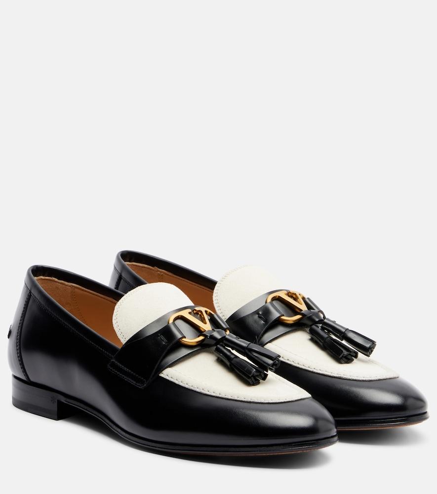 valentino garavani vaniteux vlogo leather loafers