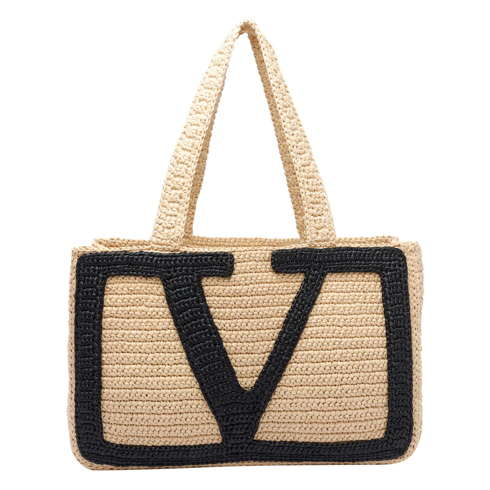 valentino garavani viva superstar crochet tote bag
