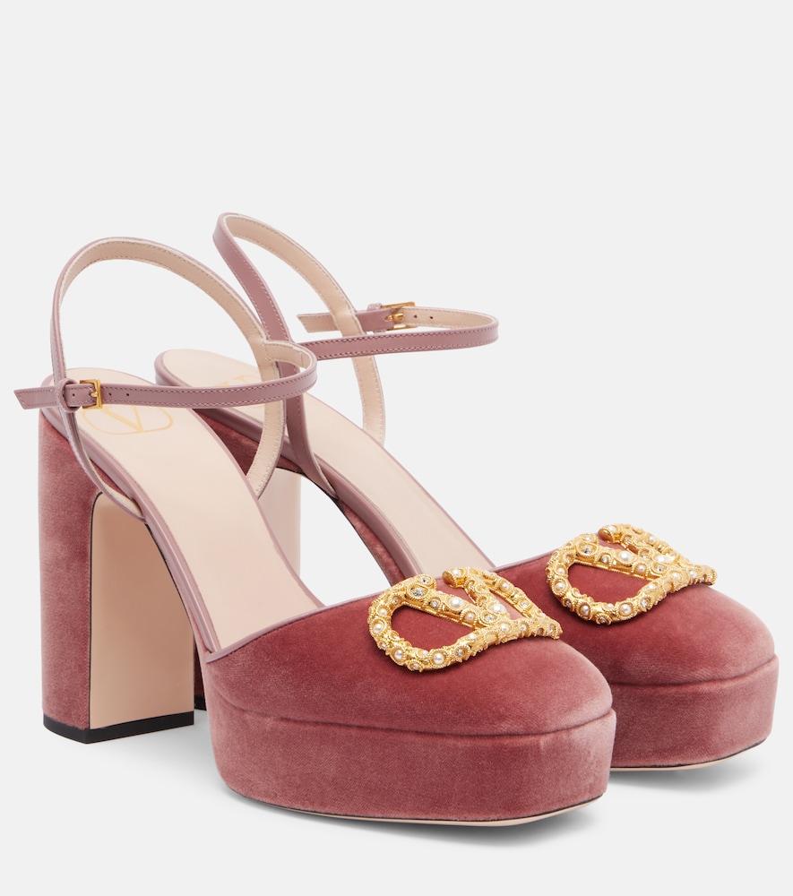 valentino garavani vlogo 115 velvet platform pumps