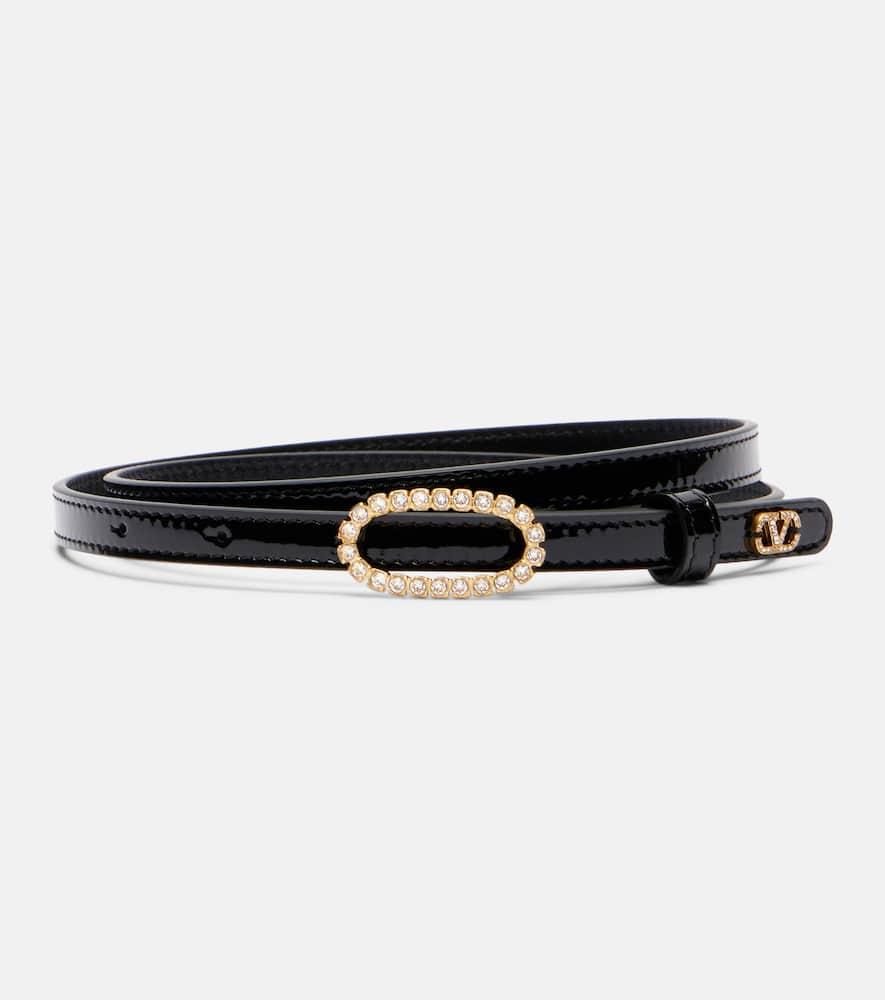 valentino garavani vlogo embellished leather belt