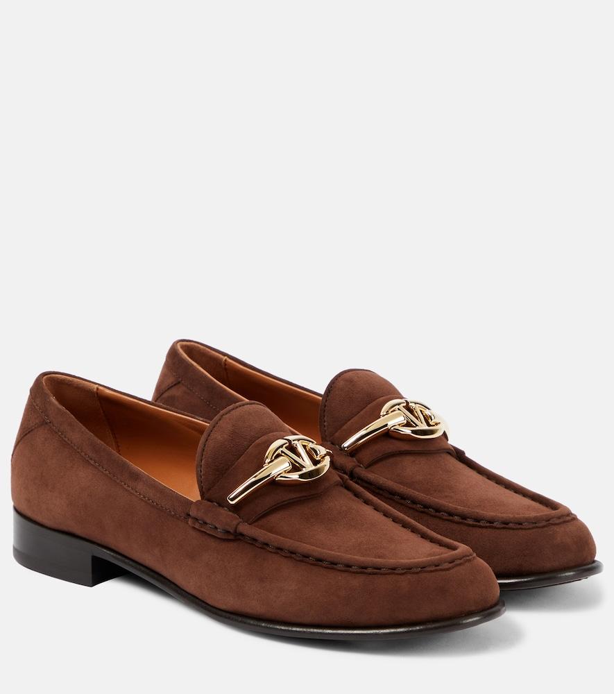 valentino garavani vlogo gate suede loafers