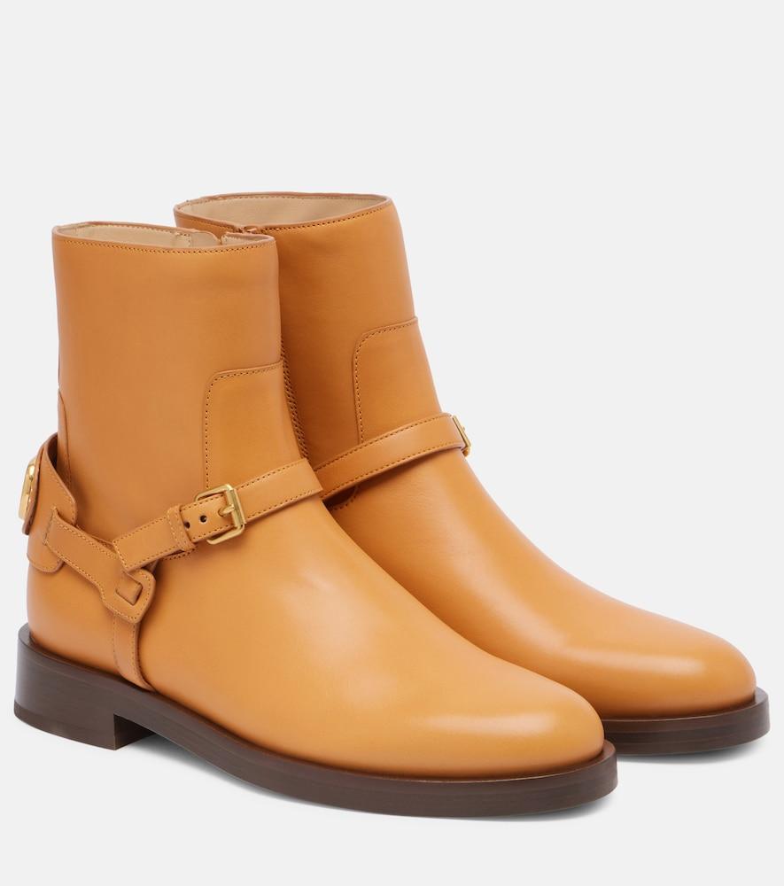 valentino garavani vlogo leather ankle boots