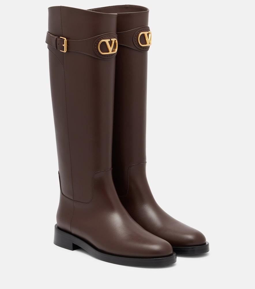 valentino garavani vlogo leather knee