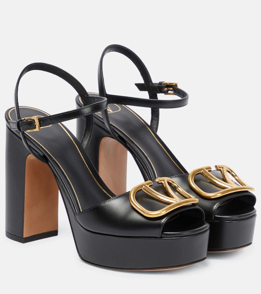 valentino garavani vlogo leather platform sandals