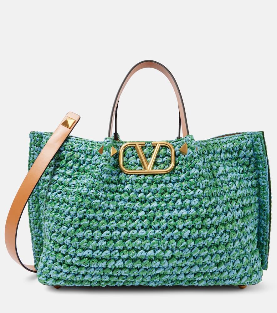 valentino garavani vlogo medium raffia