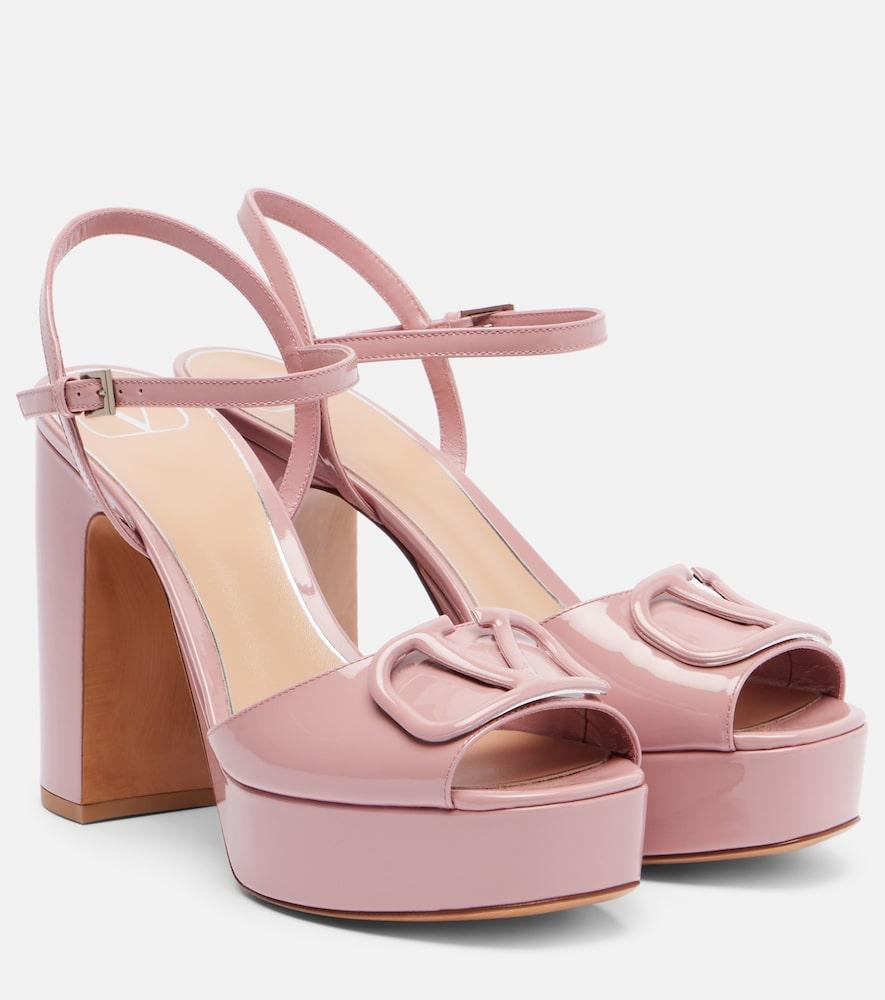 valentino garavani vlogo patent leather platform sandals