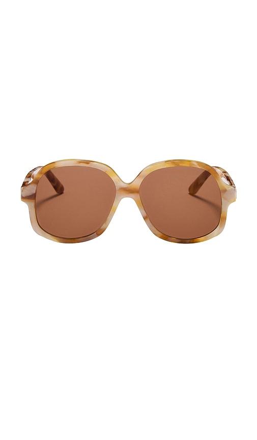 valentino garavani vls 177 sunglasses in brown.