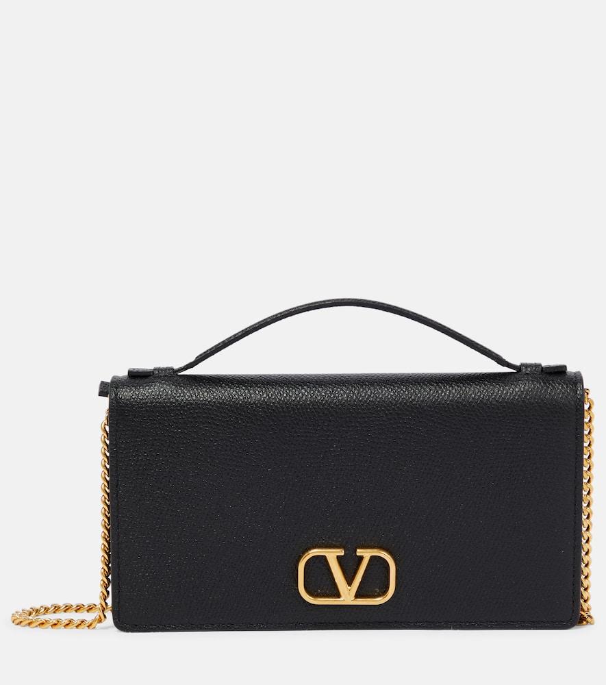 valentino garavani vsling leather wallet on chain