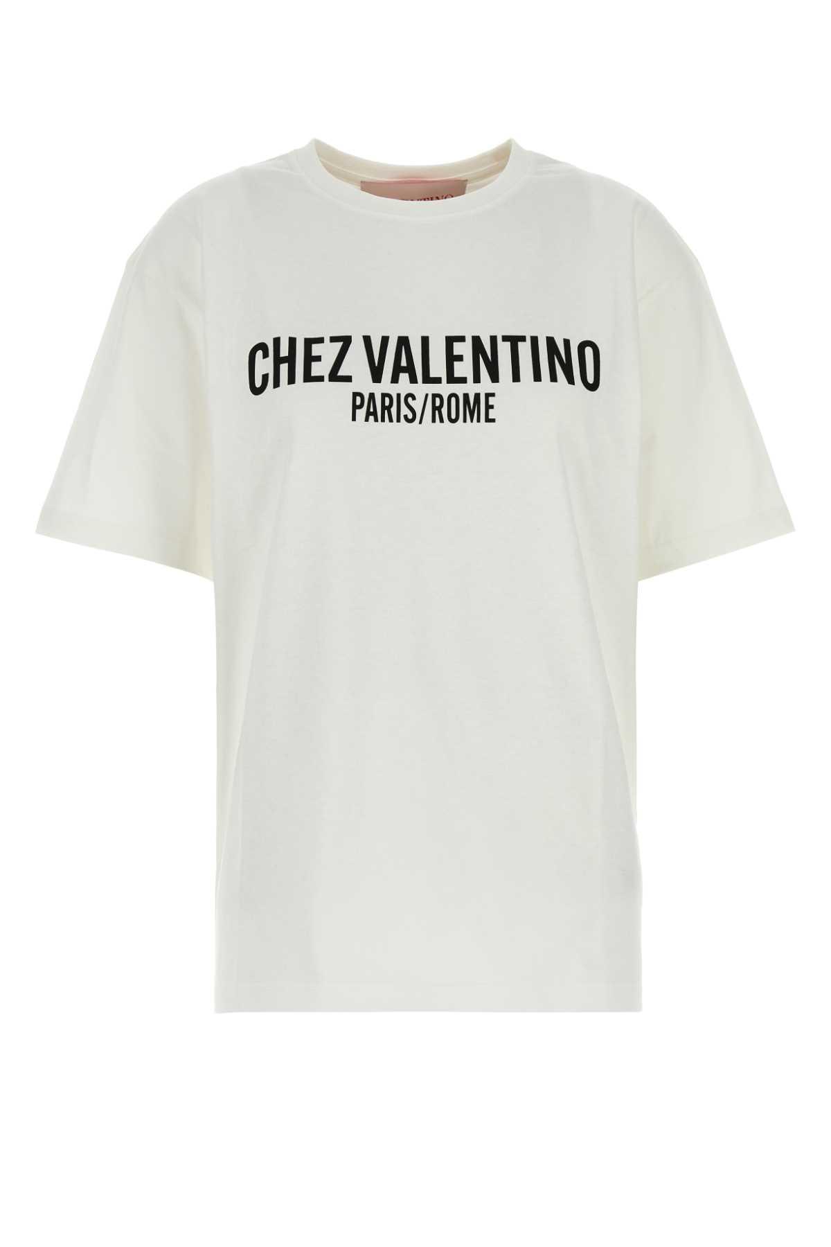valentino garavani white cotton t-shirt