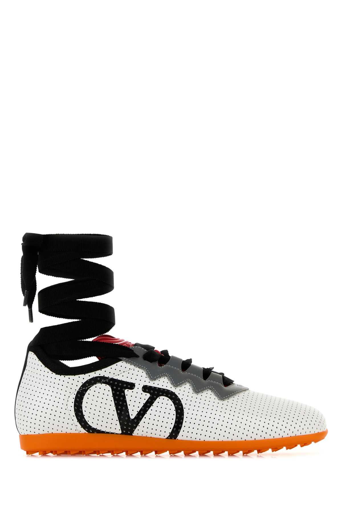 valentino garavani white nappa leather chromathon sneakers