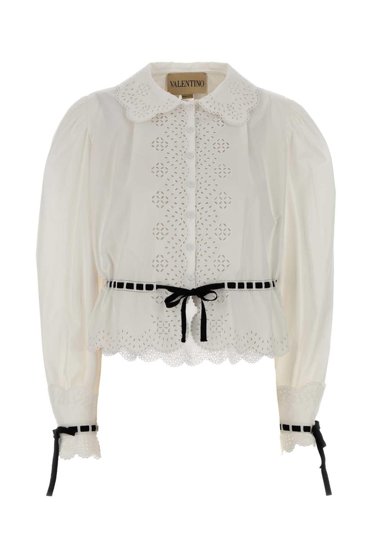 valentino garavani white poplin shirt
