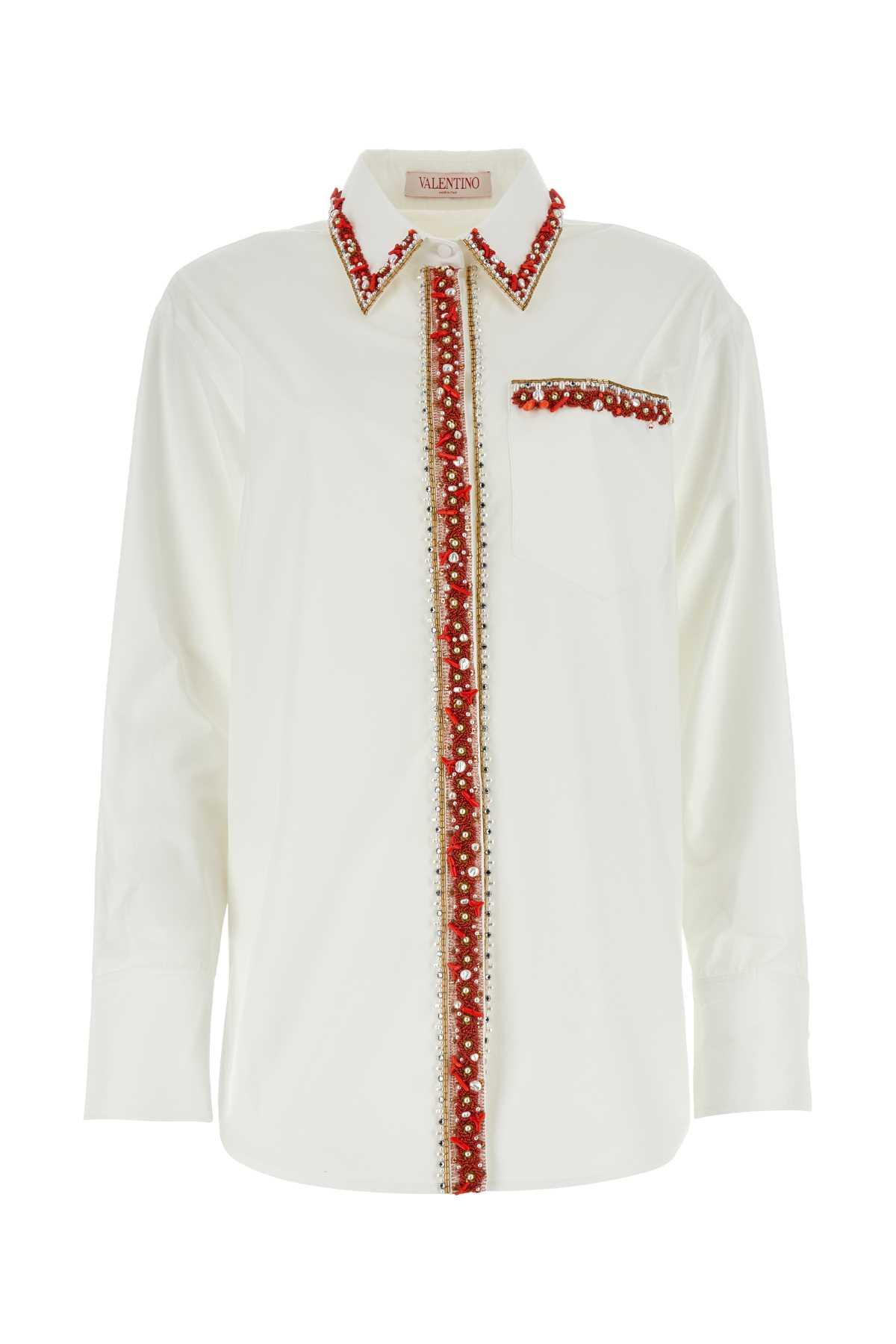 valentino garavani white poplin shirt