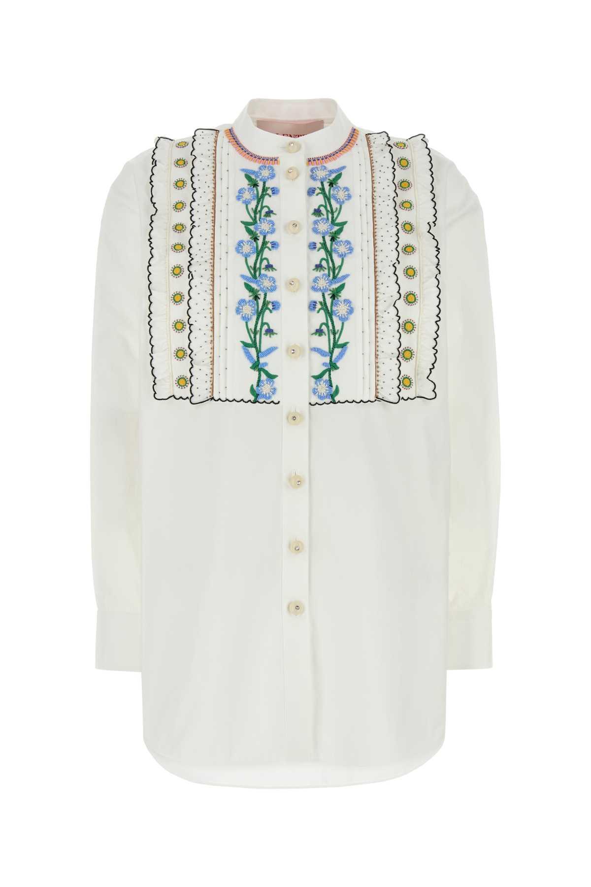 valentino garavani white poplin shirt
