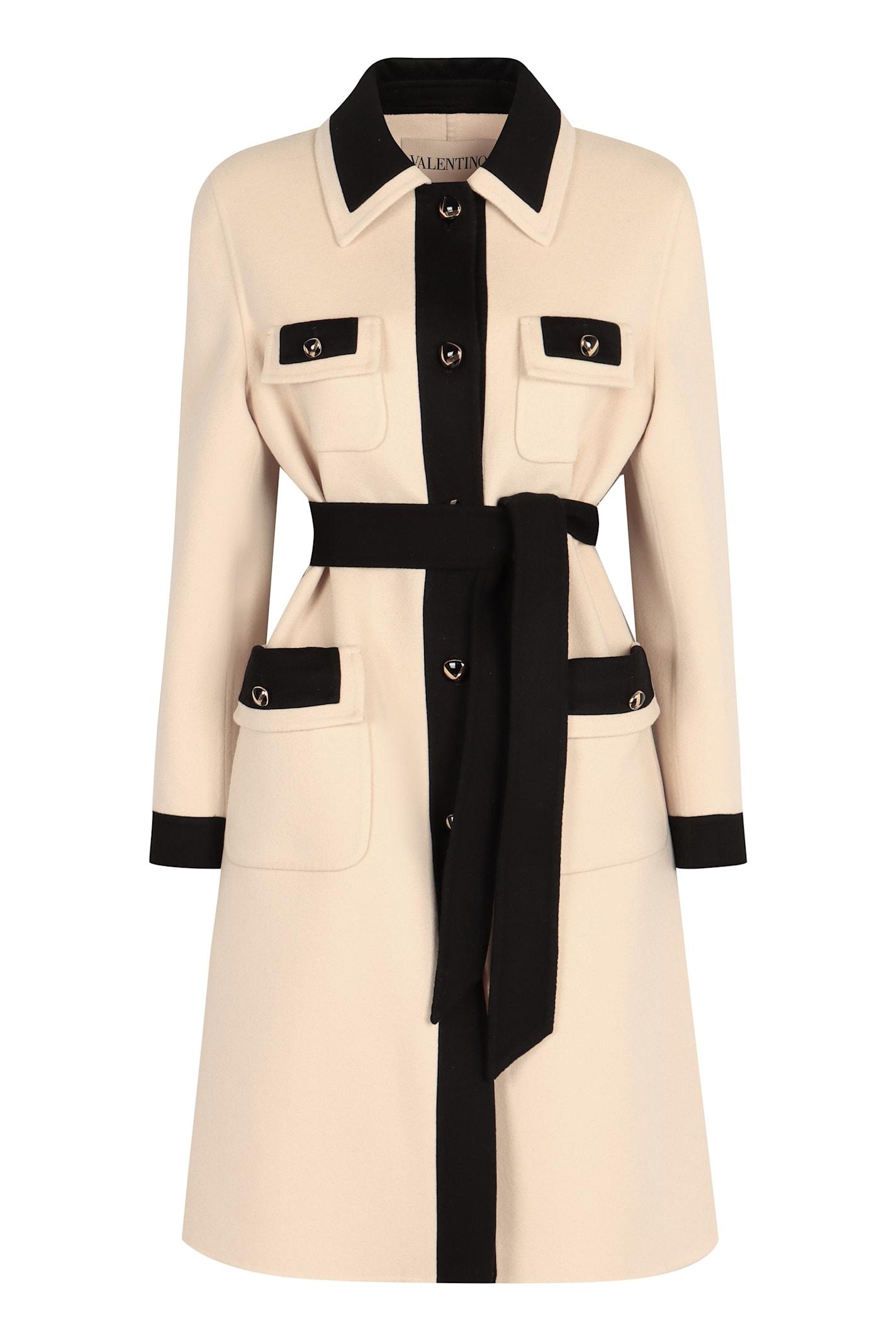 valentino garavani wool and cashmere coat